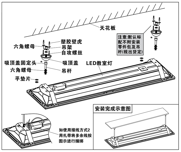 LED護(hù)眼教室燈